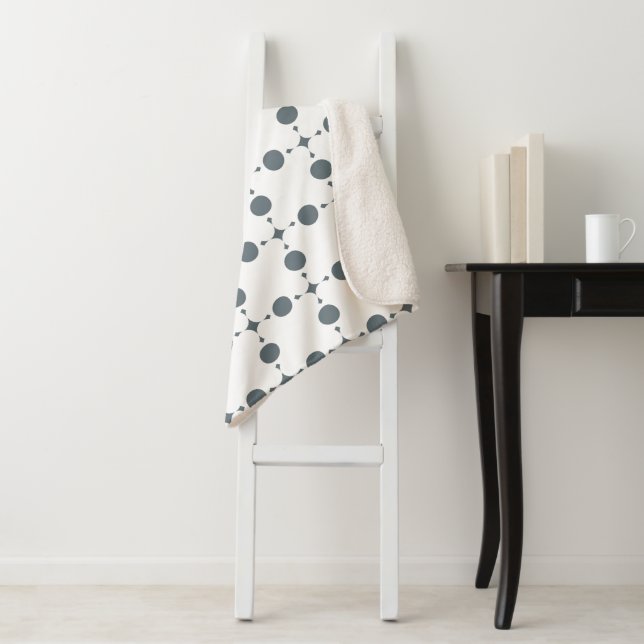 Couverture Sherpa Gray Polka Dots, Polka Dot Pattern, Dots (En situation)