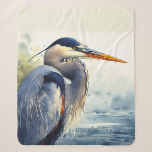 Couverture Sherpa Great Blue Heron Faune Mer Terres Humides Oiseaux