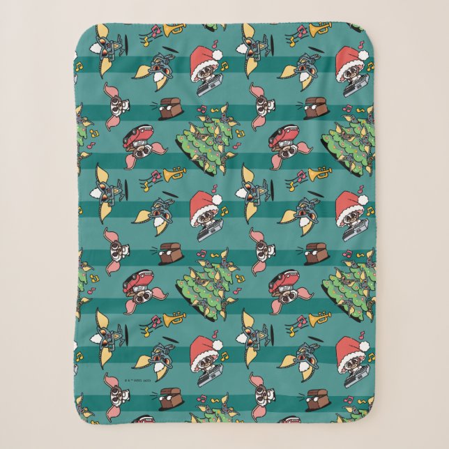 Couverture Sherpa Gremlins | Motif de Noël comique (Devant)