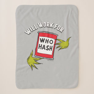 Couverture Sherpa Grinch Classique Travaillera pour Qui Hash Quote