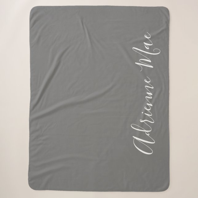Couverture Sherpa Gris d'égout personnalisé (Devant)