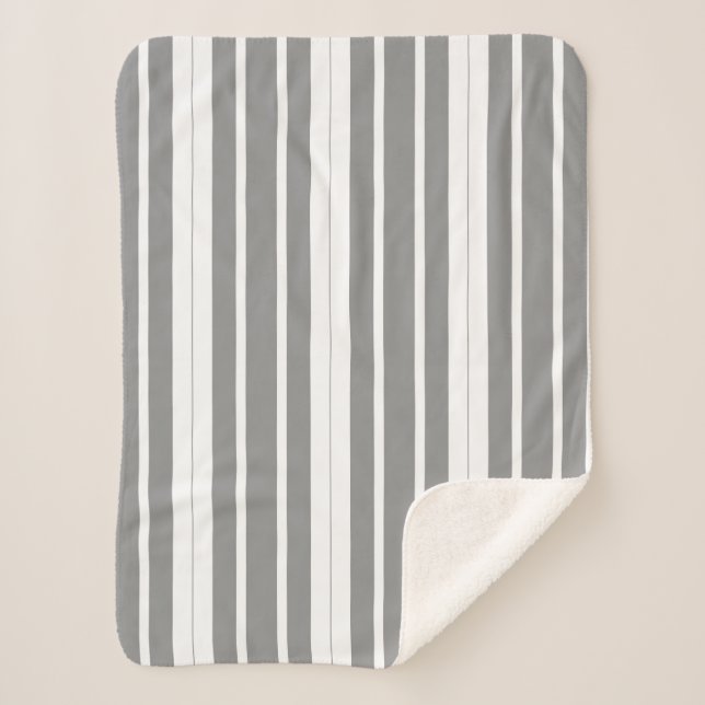 Couverture Sherpa Gris et blanc (Devant)