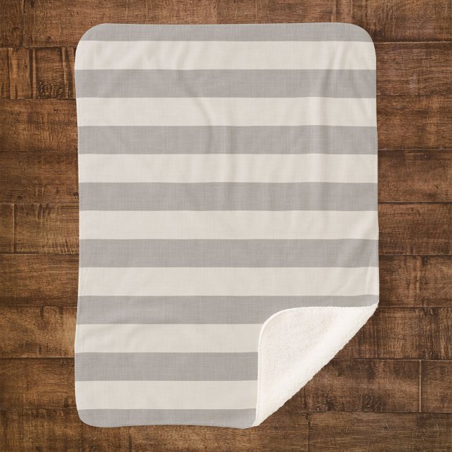 Couverture Sherpa Gris et ivoire | Ferme moderne (Créateur téléchargé)