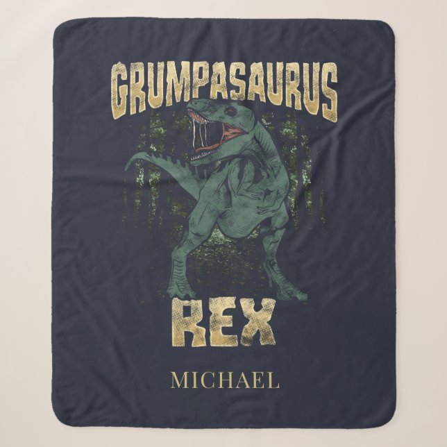 Couverture Sherpa Grumpasaurus Rex Dinosaur T Rex Grandpa (Devant)