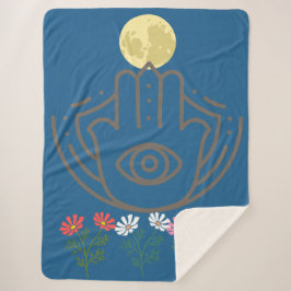 Couverture Sherpa "Guardian Moon: Customizable Protection Blanket"