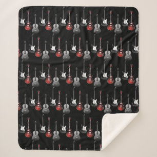 Couverture Sherpa Guitares Électriques Cool pour les Amateurs de Mus