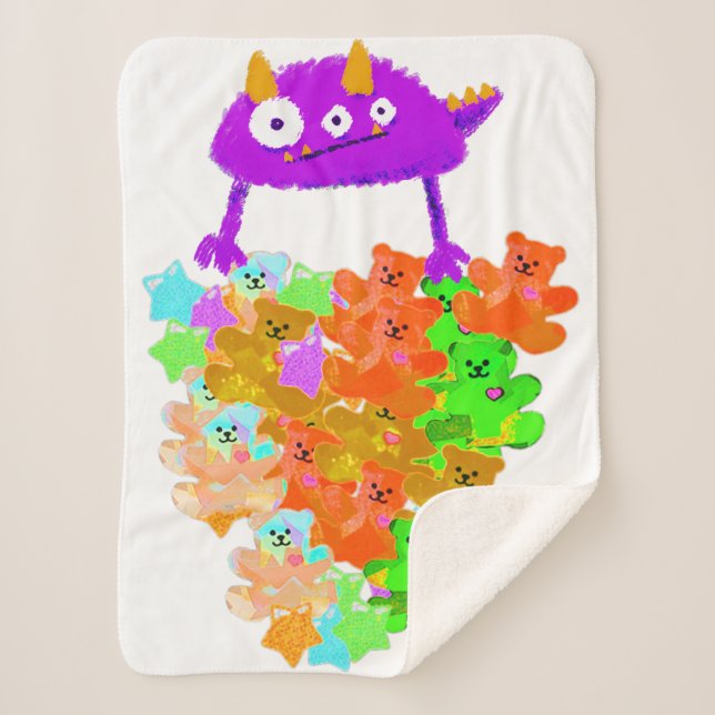 Couverture Sherpa Gummy Bear Harvest Monster (Devant)