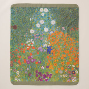 Couverture Sherpa Gustav Klimt Fleur Jardin Cottage Nature