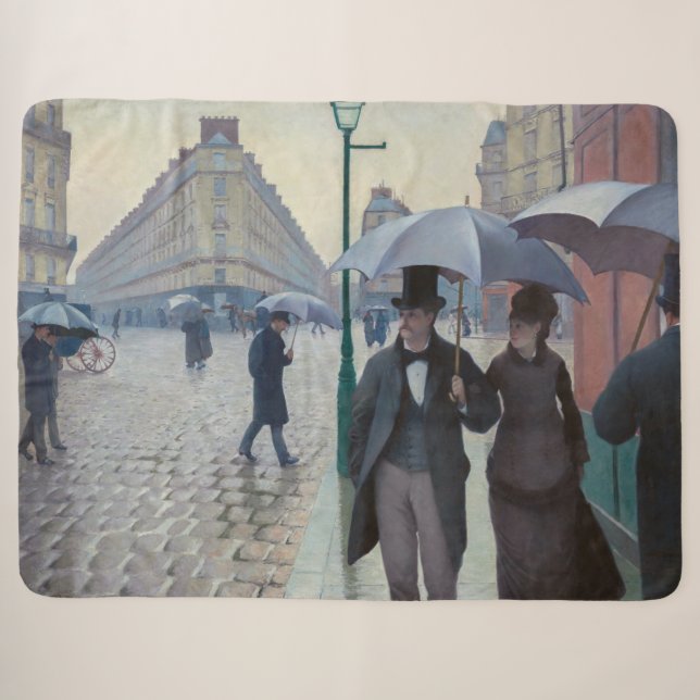 Couverture Sherpa Gustave Caillebotte - Paris Street ; Rainy Day (Devant (Horizontal))