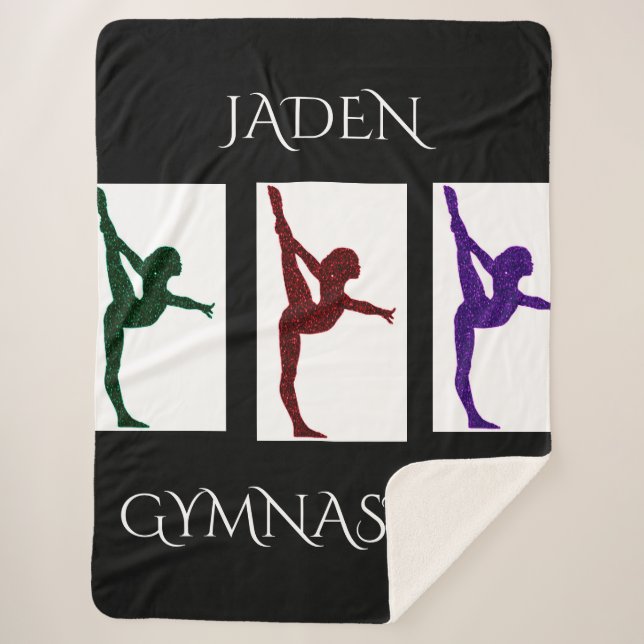 COUVERTURE SHERPA GYMNASTICS SHERPA GRAND BLANCHET AVEC NOM. (Devant)
