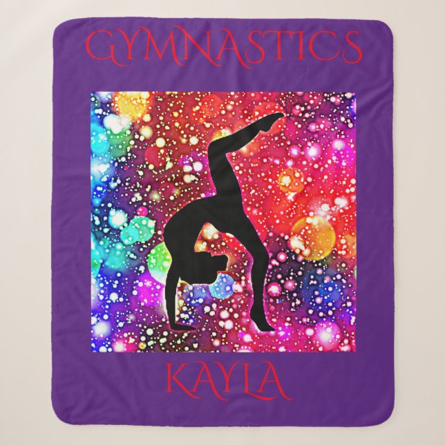 COUVERTURE SHERPA GYMNASTICS SHERPA MOYEN BLANCHET AVEC NOM. (Devant)