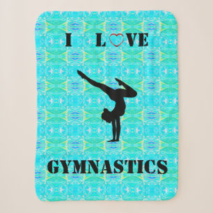 Couverture Sherpa Gymnastique Green Abstrait Girls Sherpa Blanket
