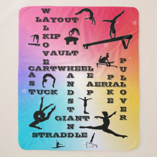 Couverture Sherpa Gymnastique Mot-de-passe Rainbow Stars Sherpa Blan