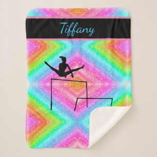 Couverture Sherpa Gymnastique multicolore Personnalisée