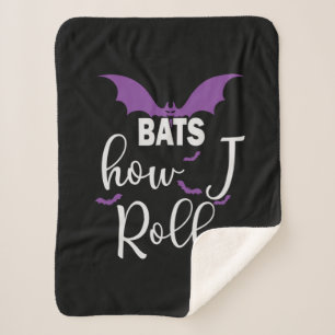 Couverture Sherpa Halloween Bats How I Roll Birthday