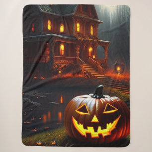 Couverture Sherpa Halloween/Citrouille/Automne