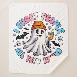 Couverture Sherpa Halloween drôle transgenre - Je Ghost People
