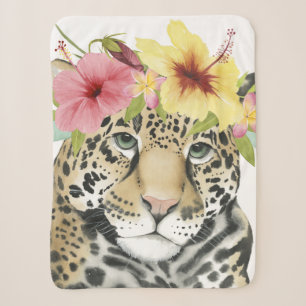Couverture Sherpa Halo tropical Sweet Cheetah