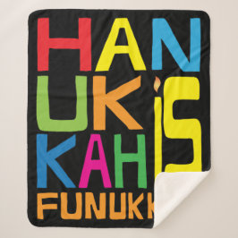 Couverture Sherpa Hanoukka Funukkah Sherpa Blanket/Moyen