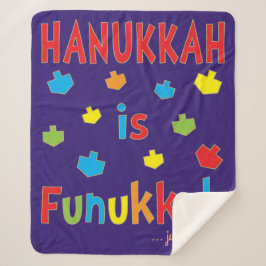Couverture Sherpa Hanoukka Is Funukkah Sherpa Blanket/Med