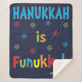 Couverture Sherpa Hanoukka Is Funukkah Sherpa Fleece Blanket/Med