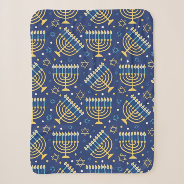Couverture Sherpa Hanoukka Menorah Sherpa Blanket (Devant)