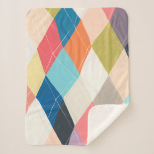 Couverture Sherpa Harlequin Hopscotch - Motif Jacquard