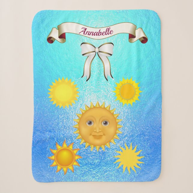 Couverture Sherpa Harpy Sun Silhouette Nom Personnaliser (Devant)