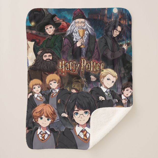 Couverture Sherpa HARRY POTTER™ Anime Ensemble Scene (Devant)