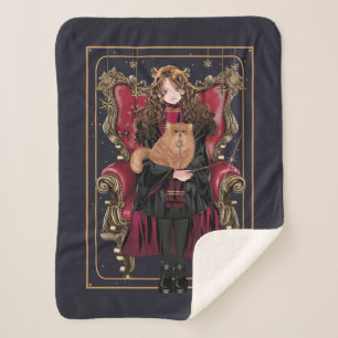 Couverture Sherpa HARRY POTTER™ Anime Hermione Granger assis