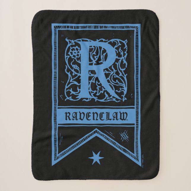 Couverture Sherpa Harry Potter | Bannière de monogramme Ravenclaw (Devant)