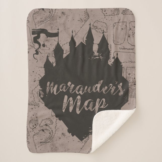 Couverture Sherpa Harry Potter | Carte du château Marauder de HOGWAR (Devant)