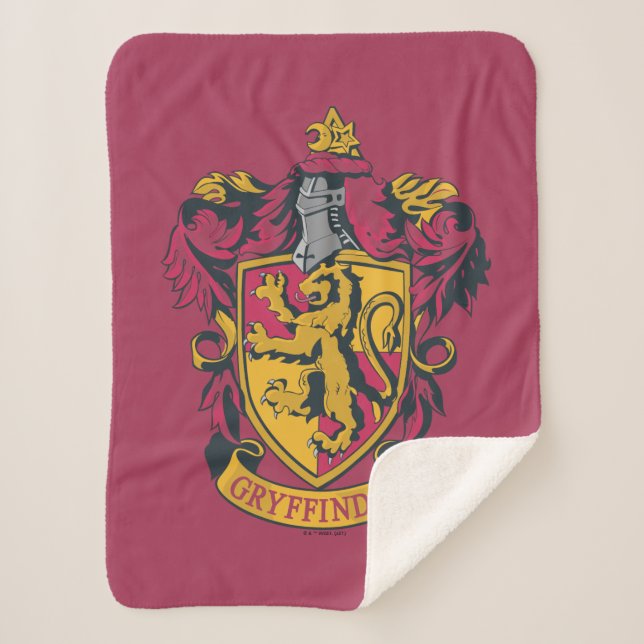 Couverture Sherpa Harry Potter | Gryffindor Crest Gold et Rouge (Devant)