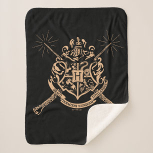 Couverture Sherpa Harry Potter Hogwarts Crossed Wands Crest