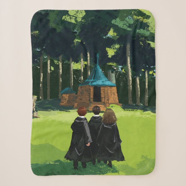 Couverture Sherpa HARRY POTTER™, Ron, & Hermione à Hagrid's Hut (Devant)