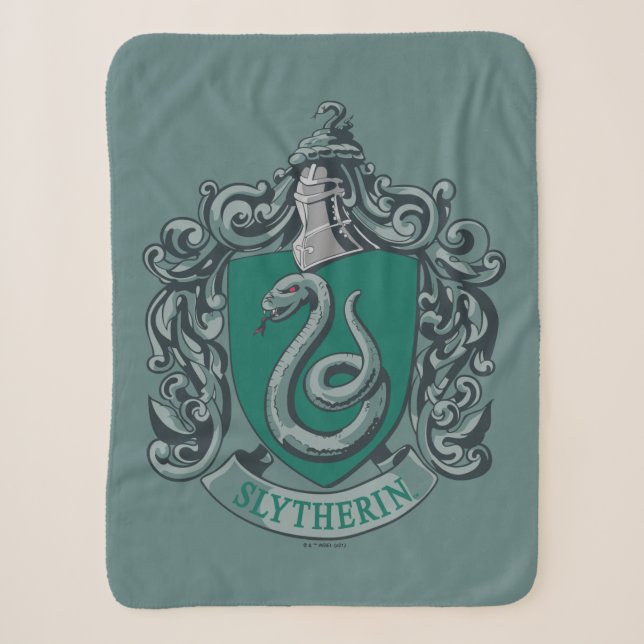 Couverture Sherpa Harry Potter | Slytherin Crest Green (Devant)