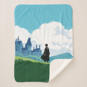 Couverture Sherpa HARRY POTTER™ Surplombant le château HOGWARTS™