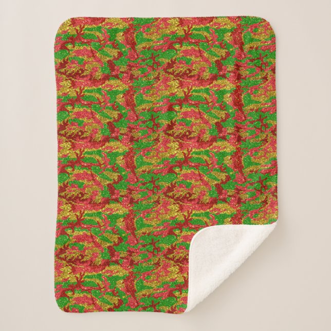 Couverture Sherpa Haus De Camo Gold Motif (Devant)