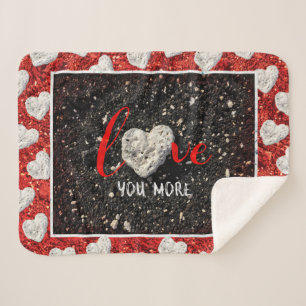 Couverture Sherpa Hawaii Beach Coral Rock Heart Lot You Plus Script