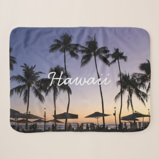 Couverture Sherpa Hawaii resort sunset