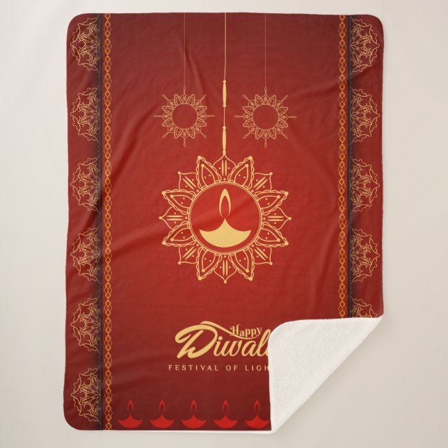 Couverture Sherpa Heureux Diwali (Devant)