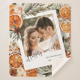 Couverture Sherpa Heureux Jamais après Boho Mariage de vacances d'hi