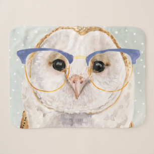 Couverture Sherpa Hibou sage Quatre-Eyed du forestier