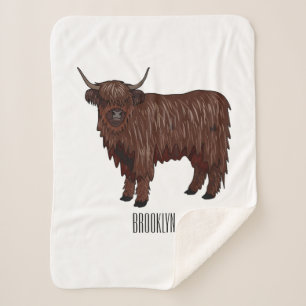 Couverture Sherpa Highland cow