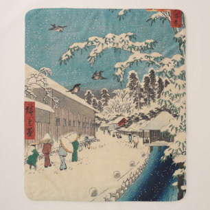 Couverture Sherpa Hiroshige hiver paysage Japon pays