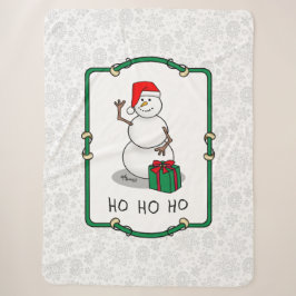 Couverture Sherpa Ho Ho Joyeux Noël Père Noël mignonne Snowman