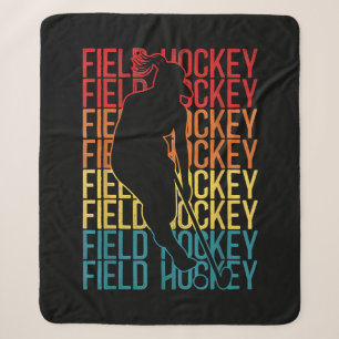 Couverture Sherpa Hockey sur gazon Vintage rétrograde Hockey sur gaz