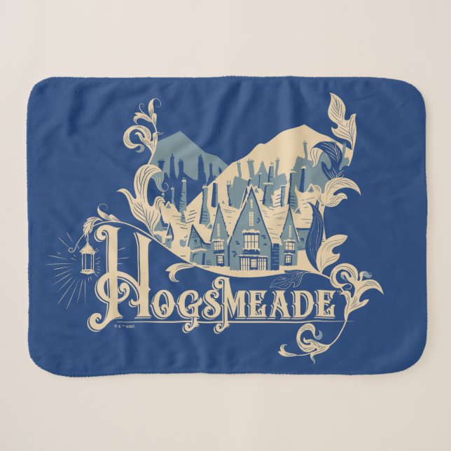 Couverture Sherpa HOGSMEADE™ Vintage Village Graphique (Devant (Horizontal))