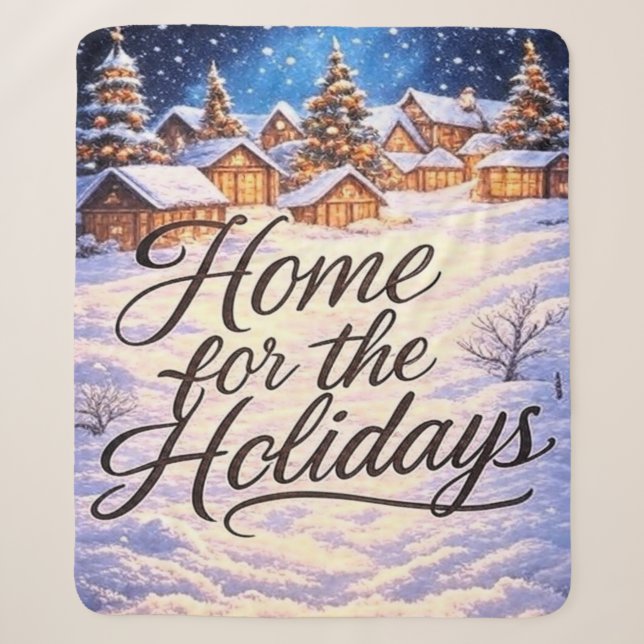 Couverture Sherpa 'Home for the Holidays'  (Devant)