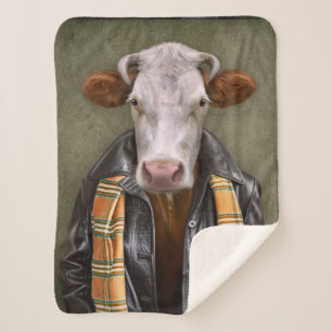 Couverture Sherpa Homme de vache